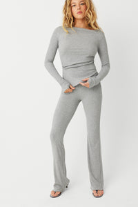 Elvis Flare Low Rise Pant - Heather Grey