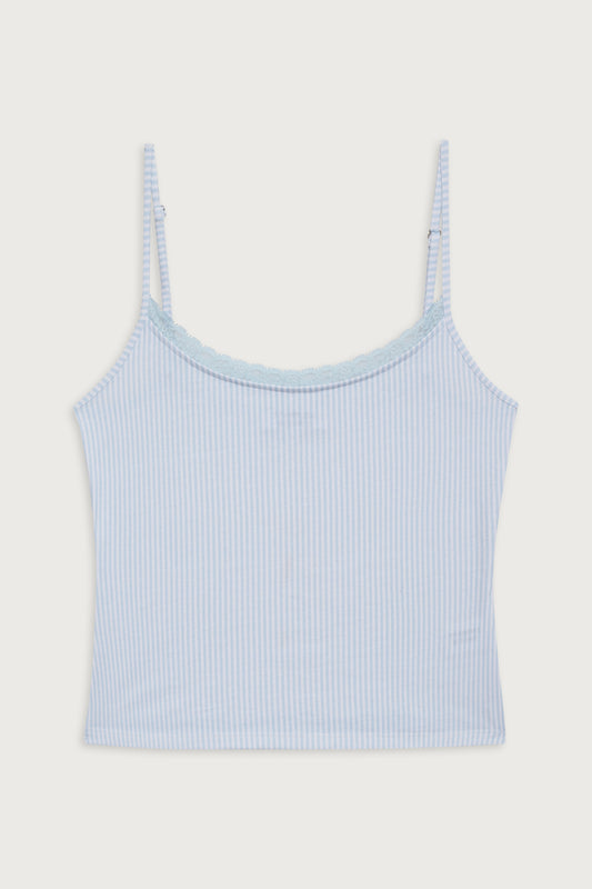 Farmhouse striped cotton camisole sleepy stripe by Frankies Bikinis 