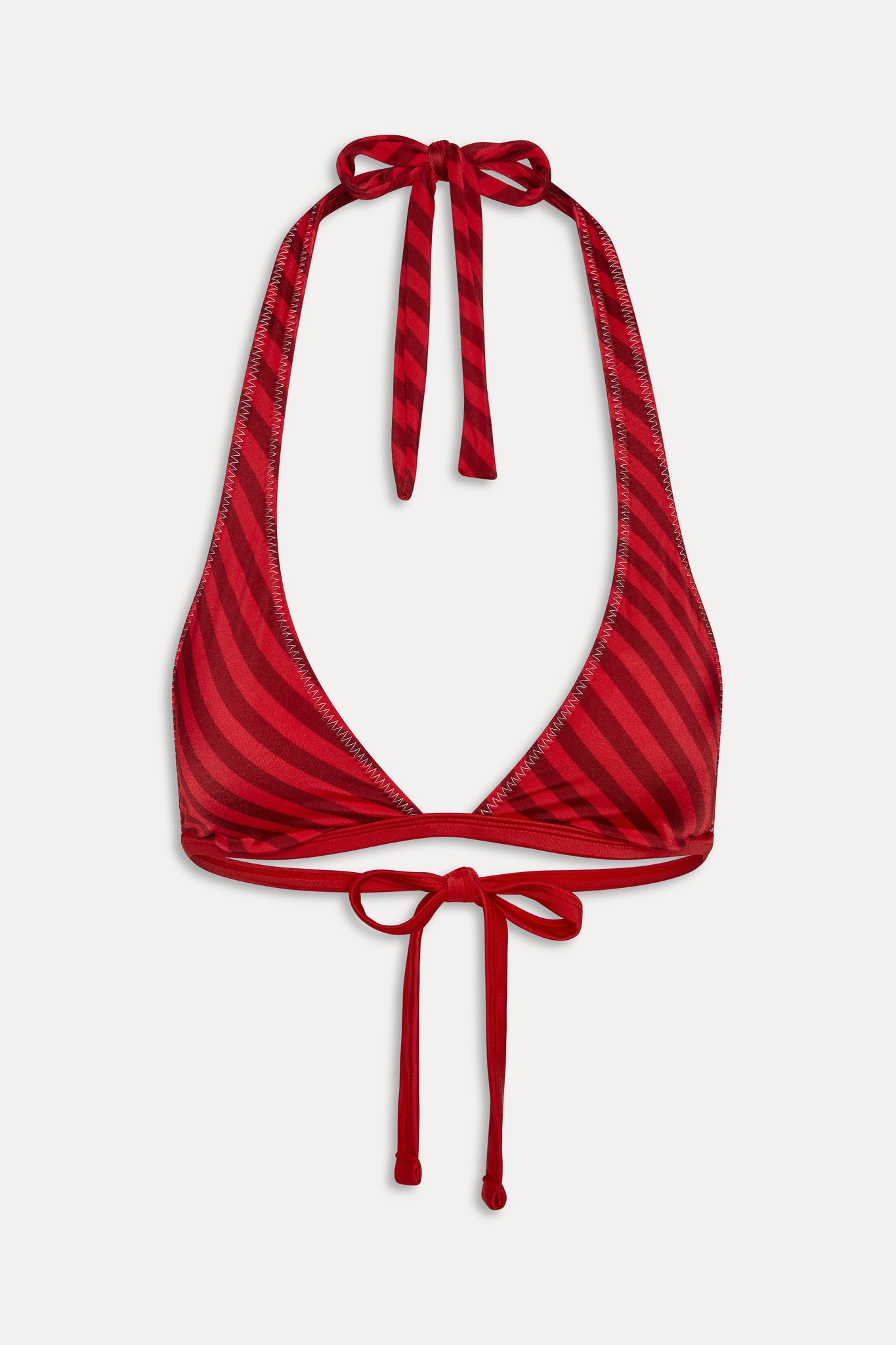x JENNIE Frank Satin Bikini Top  Spring Stripe