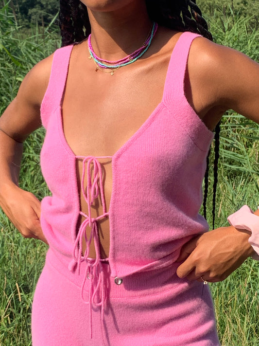 Amaka Hamelijnck Edit Rose Cashmere Set by Frankies Bikinis 