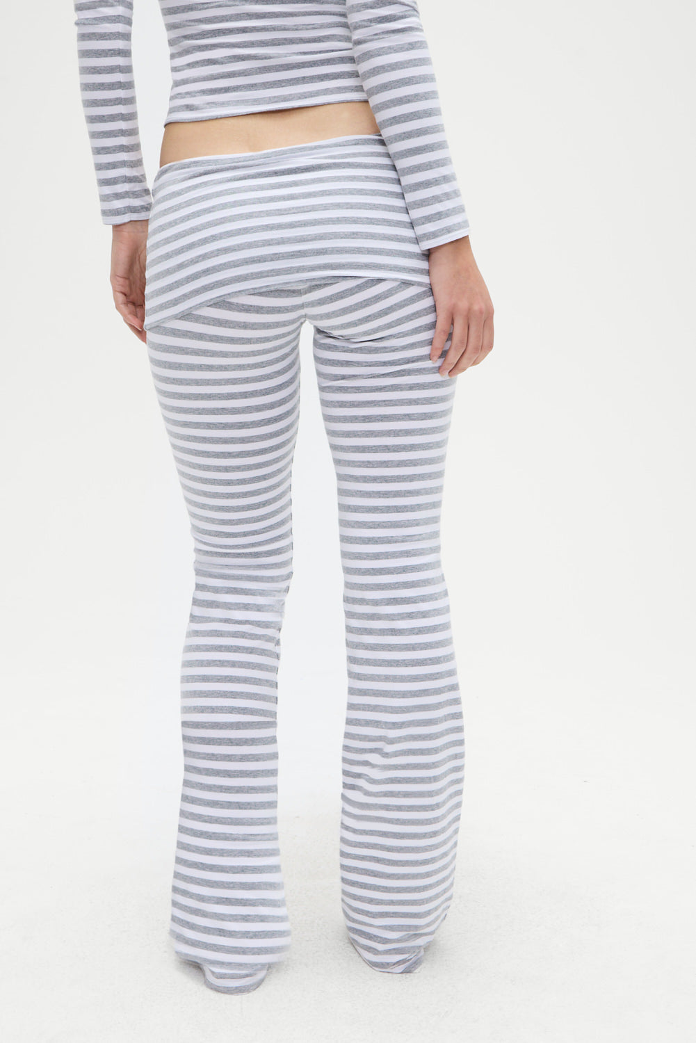 Avenue Cotton Flare Legging  Hazy Stripe