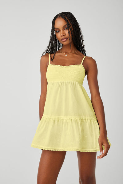 Baby Embroidered Mini Dress - Honey Butter Baby Embroidered Mini Dress - Honey Butter
