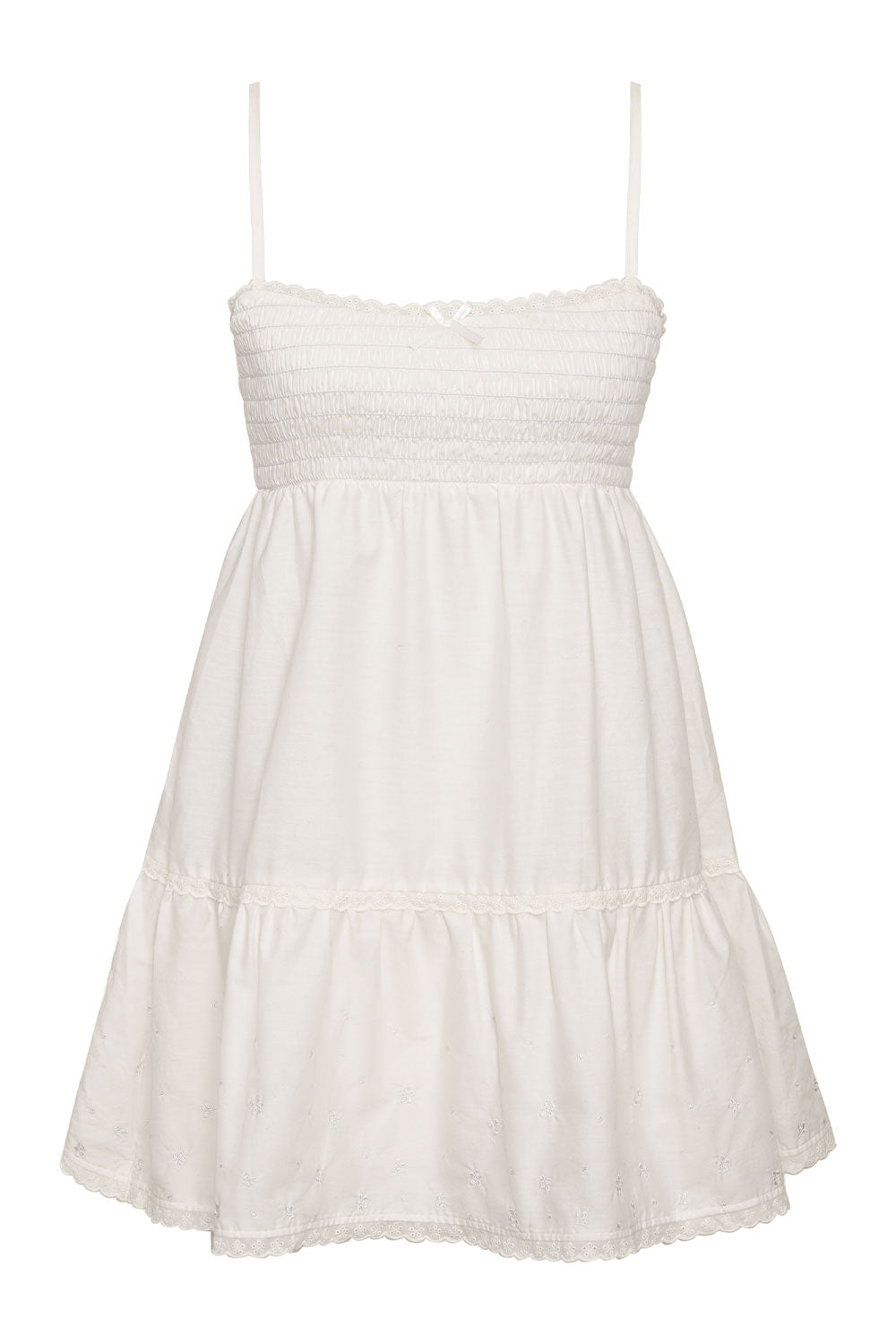 Baby Embroidered Mini Dress - White