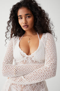 Belle Crochet Dress White