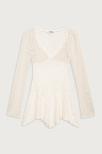 Belle Crochet Dress White