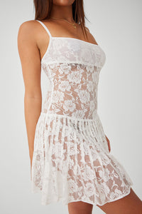 Carlotta Lace Mini Dress - White