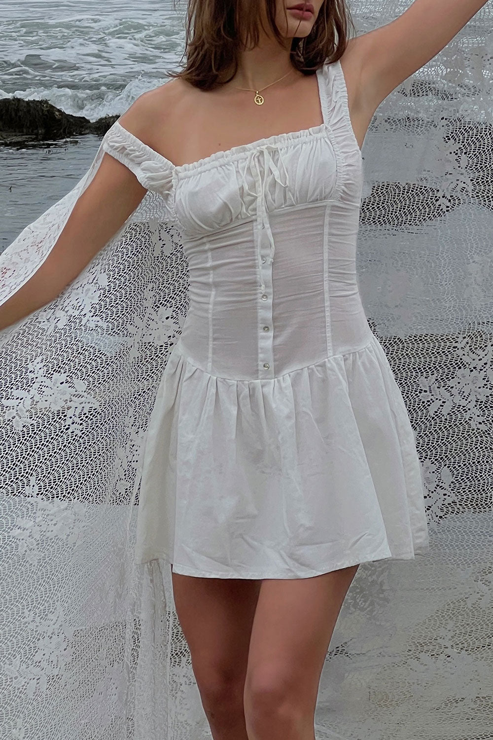 Christa Ruffle Mini Dress - Sunrose