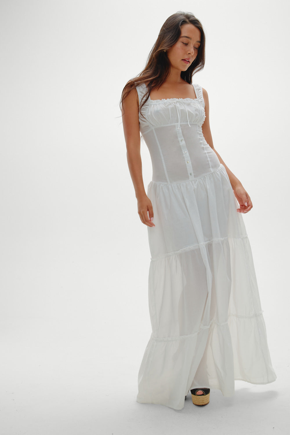 Christabelle Ruffle Maxi Dress  Sunrose
