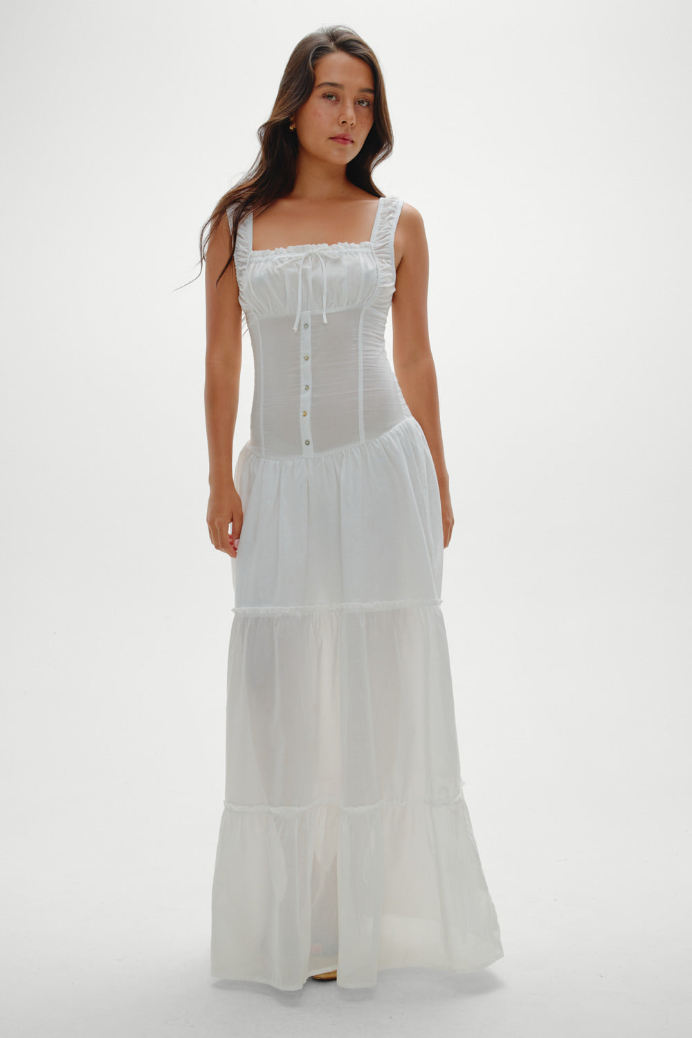 Christabelle Ruffle Maxi Dress  Sunrose