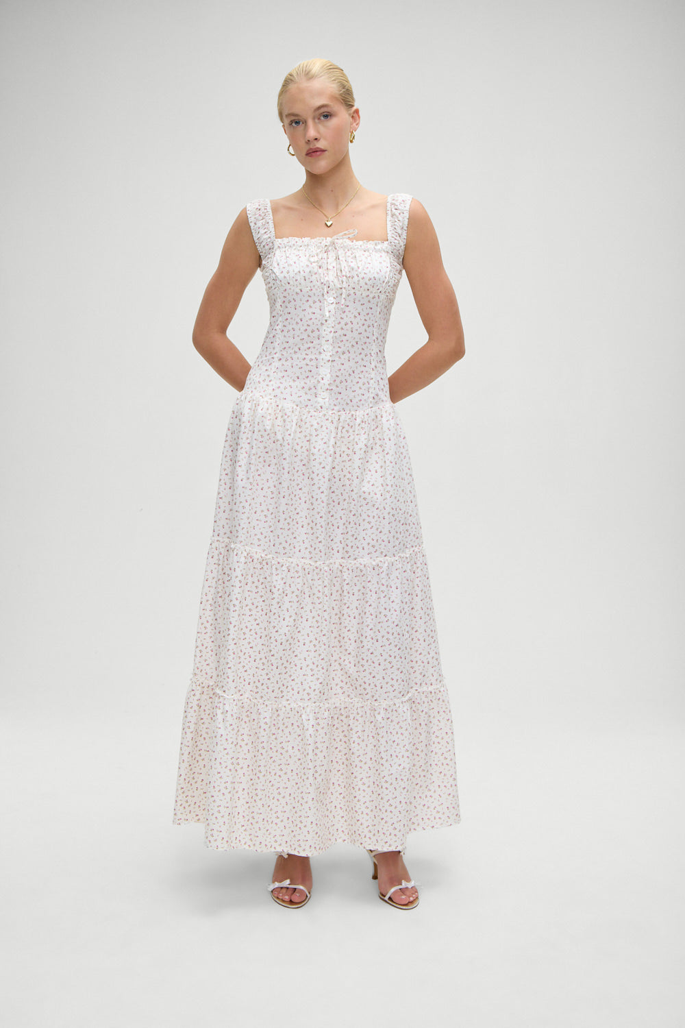 Christabelle Floral Ruffle Maxi Dress - Tea Party Christabelle Floral Ruffle Maxi Dress - Tea Party