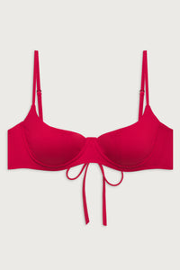 Cola Underwire Bikini Top - True Red