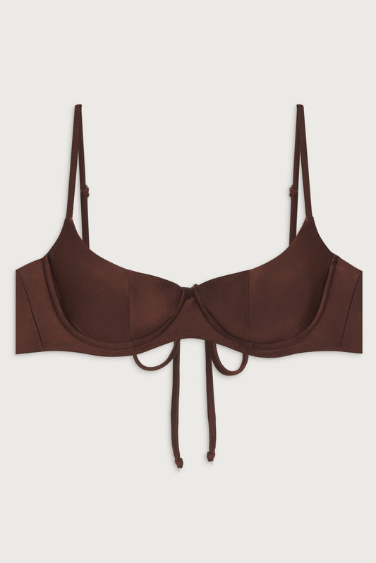 Cola Underwire Balconette Bikini Top Cinnamon by Frankies Bikinis 