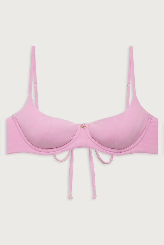 Cola Underwire Balconette Bikini Top French Rose by Frankies Bikinis 