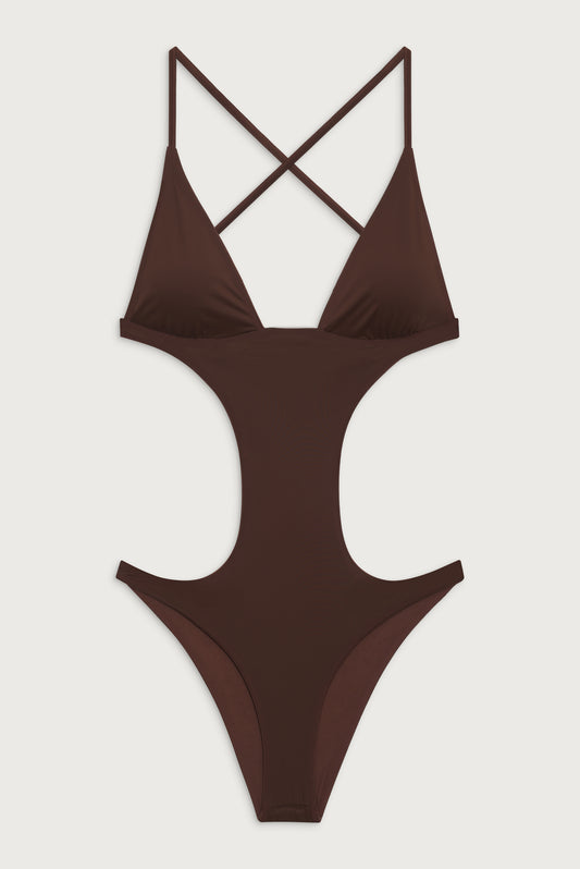 Cruise Monokini One Piece Swimsuit Cinnamon by Frankies Bikinis 