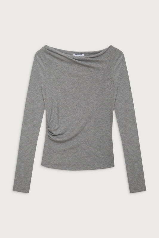 Dahlia Long Sleeve Shirt Heather Grey by Frankies Bikinis 