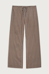 Daisy Striped Low Rise Pant Ocean Stone