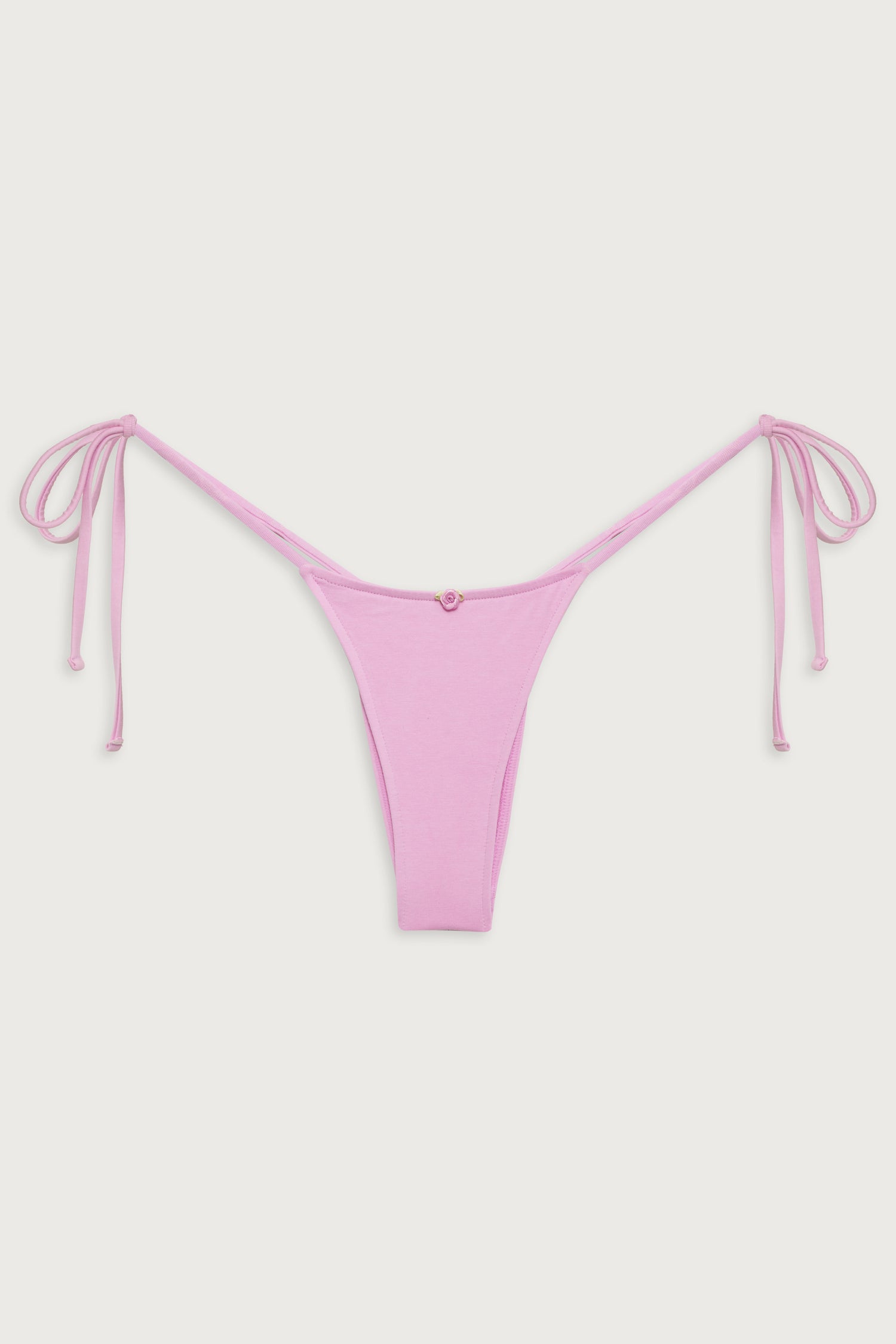 Divine Tie Side Skimpy Bikini Bottom - French Rose