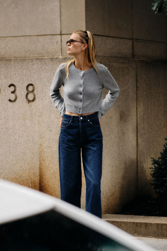 Dudley knit cardigan rain cloud by Frankies Bikinis 