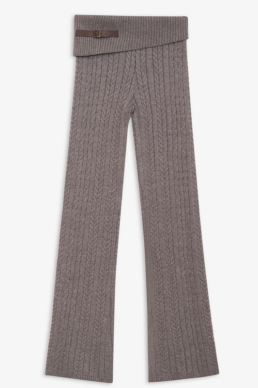 Product-Hover--Fleur Cable Cloud Knit Pant - Dark Pearl