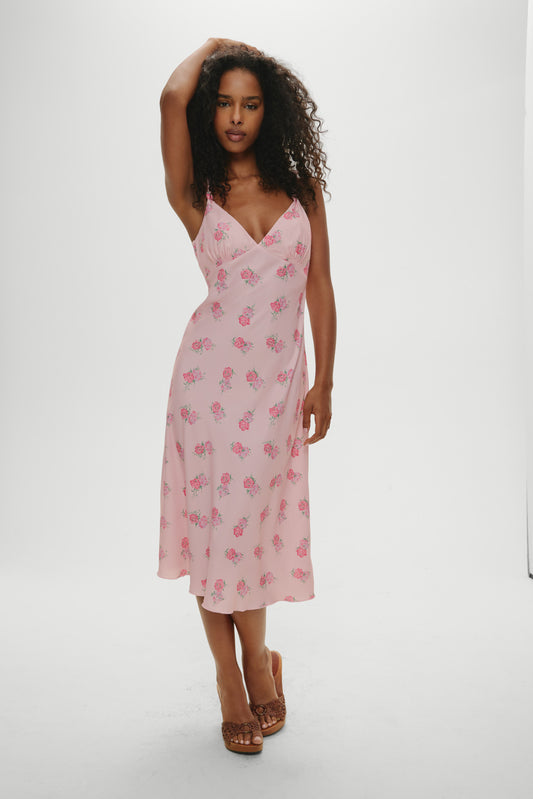 Product-Hover--Gem Floral Midi Dress - Fresh Rose