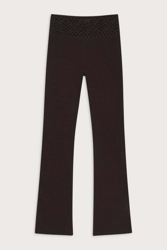 Heaven Ribbed Cloud Knit Pant Bourbon by Frankies Bikinis 