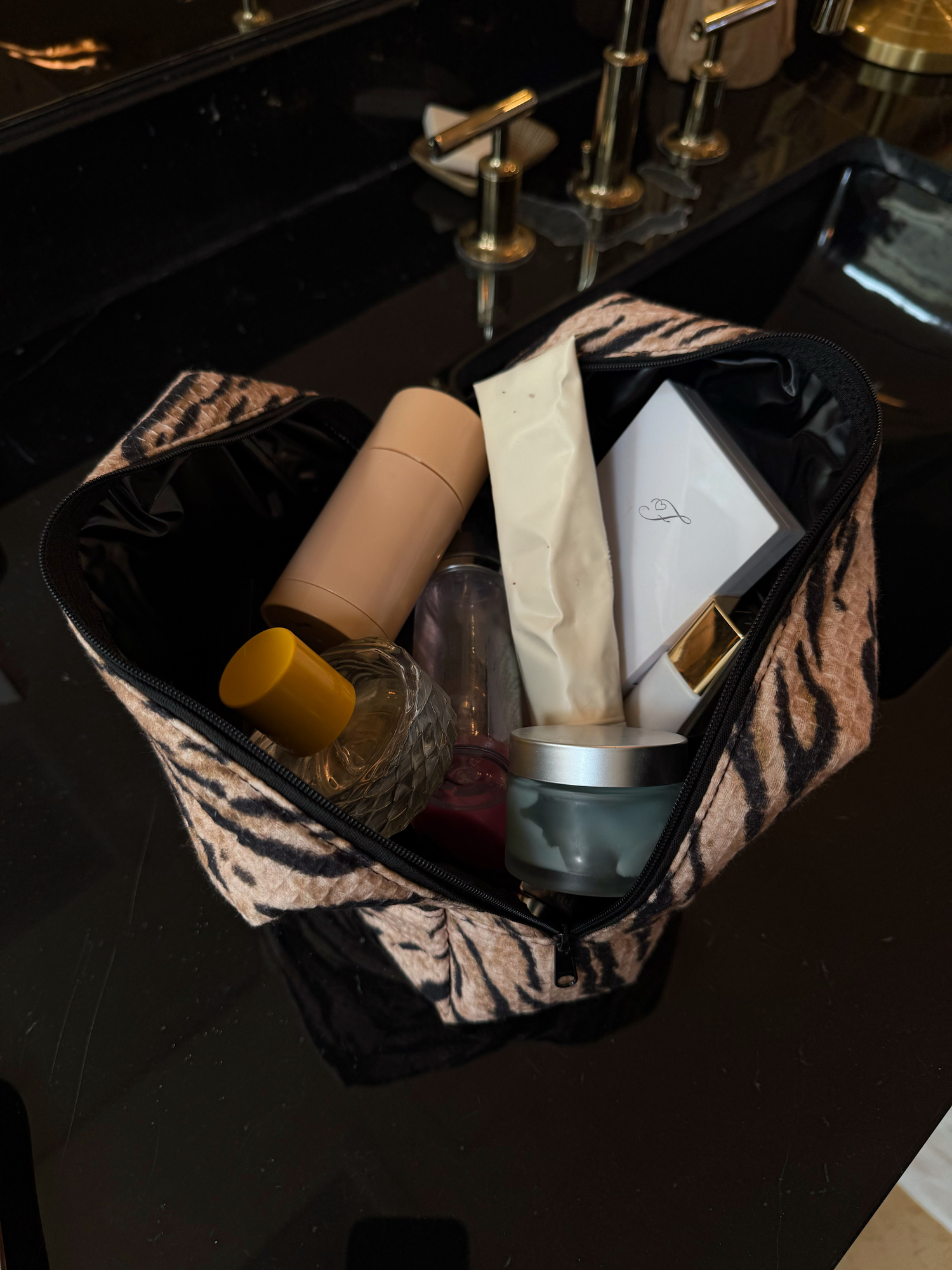 Holiday Cosmetic Bag  Tiger