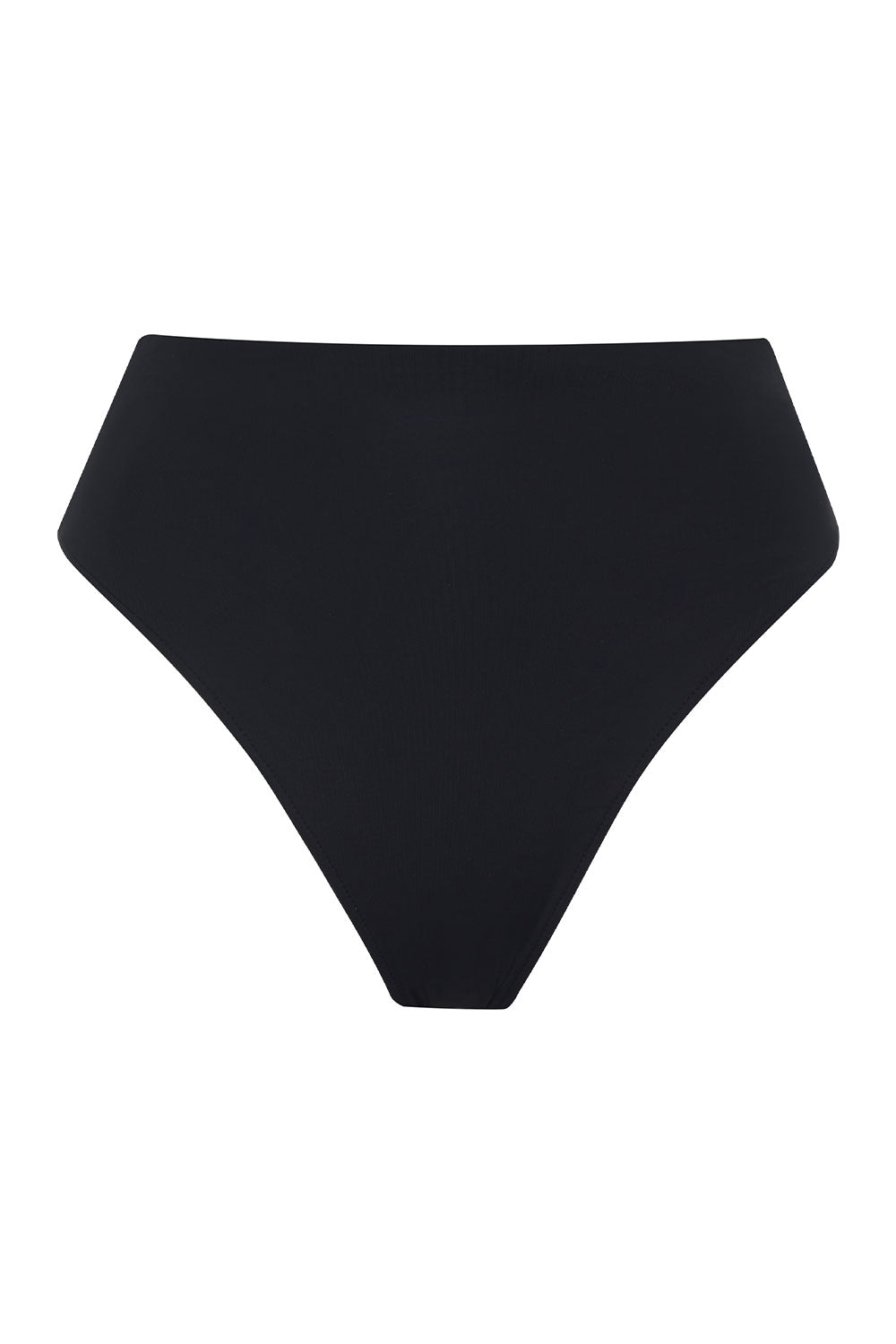 Jenna High Waist Bikini Bottom - Black