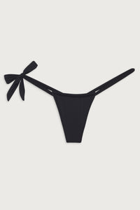 Kealy Tie Side Cheeky Bikini Bottom - Black