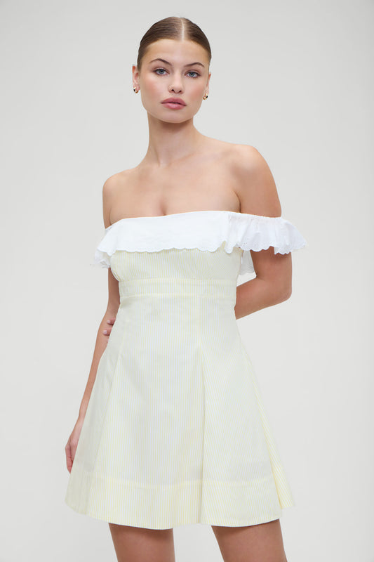 Product-Hover--Lilah Striped Mini Dress - Daisy Stripe