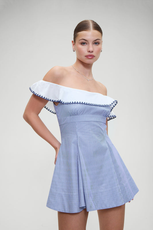 Product--Lilah Striped Mini Dress - Midnight Stripe