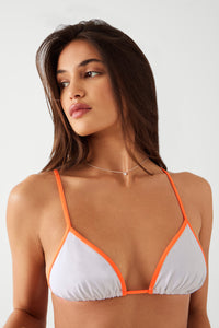 Lumia Triangle Bralette Bikini Top - Sherbet