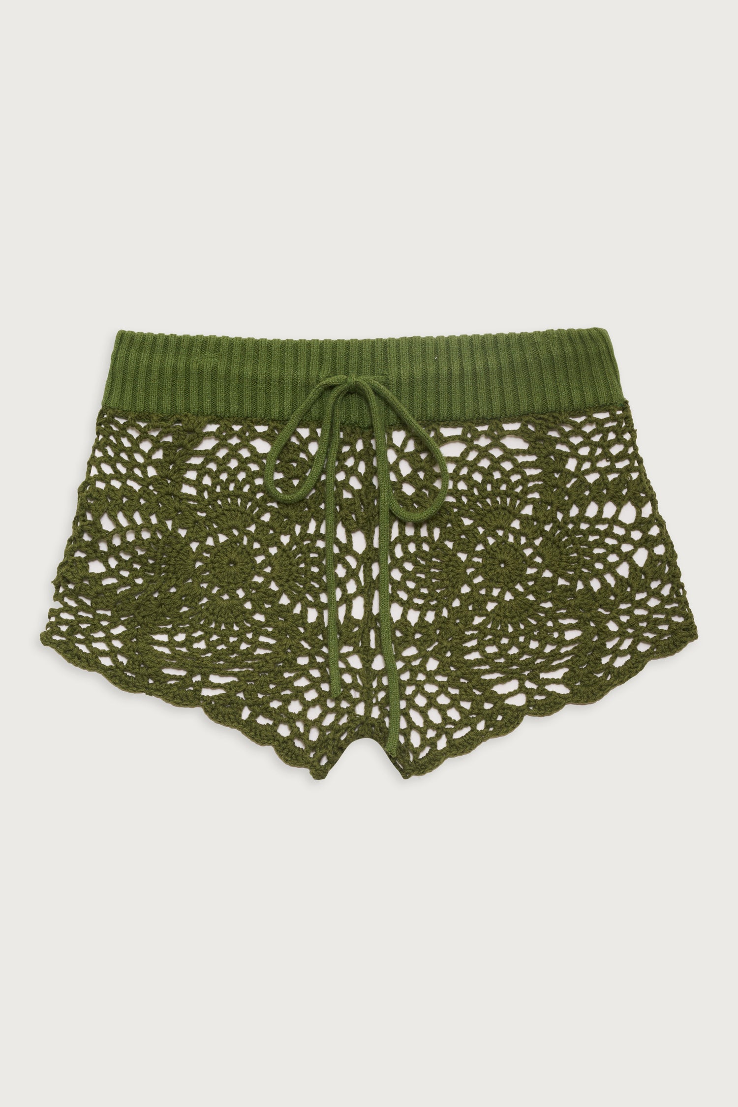 Lyla Crochet Mini Short - Sea Moss