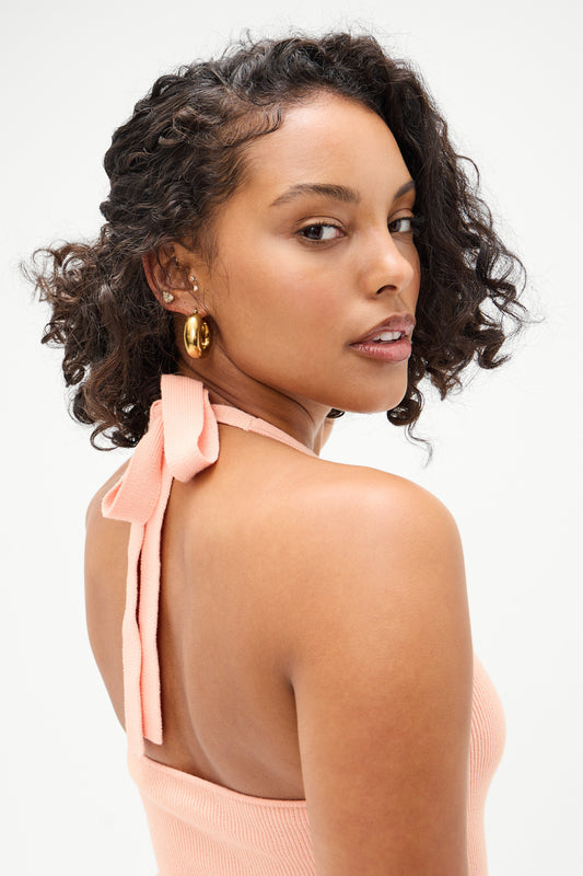 Product-Hover--Marialla Cloud Knit Halter Top - Sweet Tea