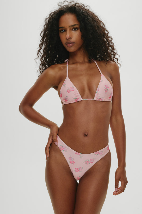 Nick skimpy triangle bikini top -  fresh rose