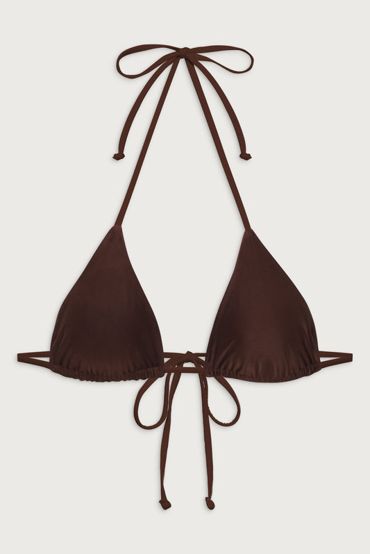 Nick Triangle Halter Bikini Top Cinnamon by Frankies Bikinis 