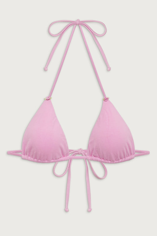 Nick Triangle Halter Bikini Top French Rose by Frankies Bikinis 