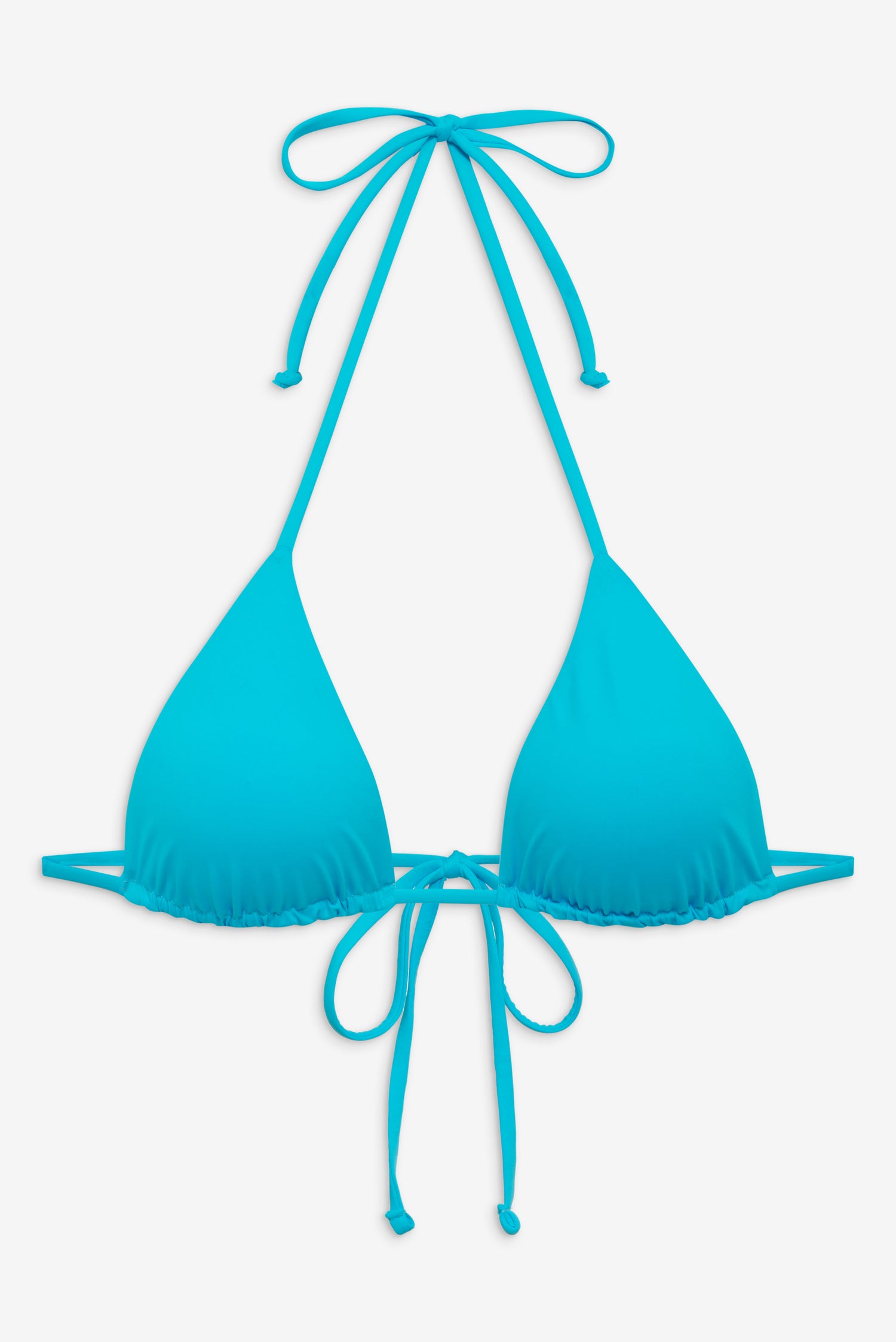 Nick String Triangle Bikini Top - Morning Blue