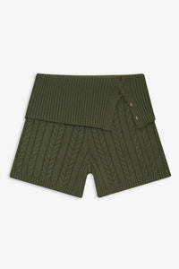 Nolan Cable Cloud Knit Mini Short - Jade Green