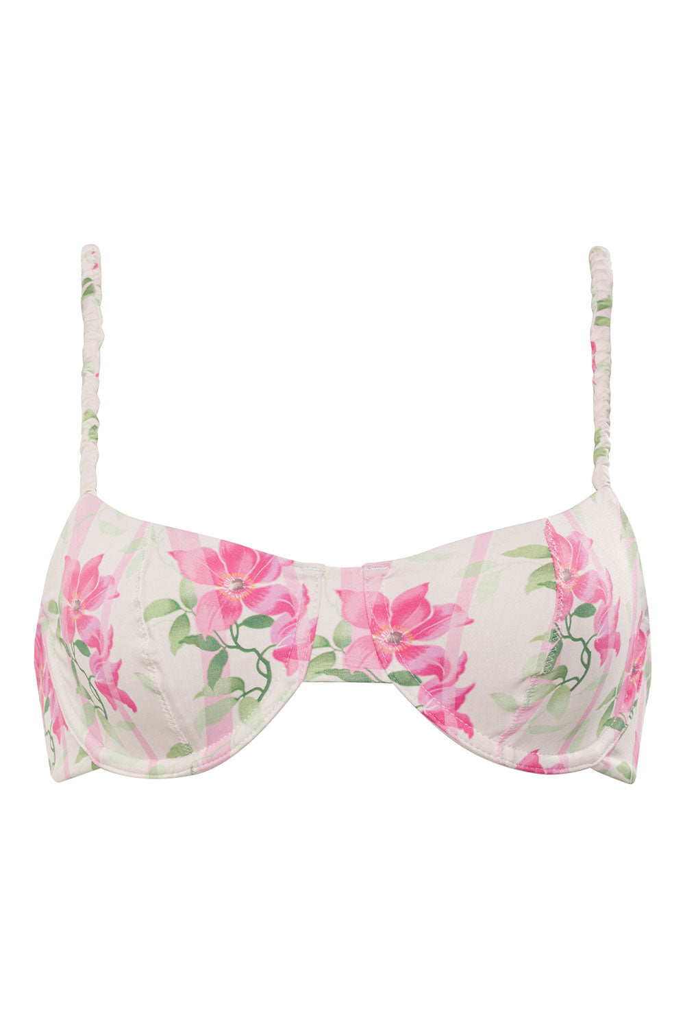 Pam Floral Underwire Bikini Top - Tiger Lily