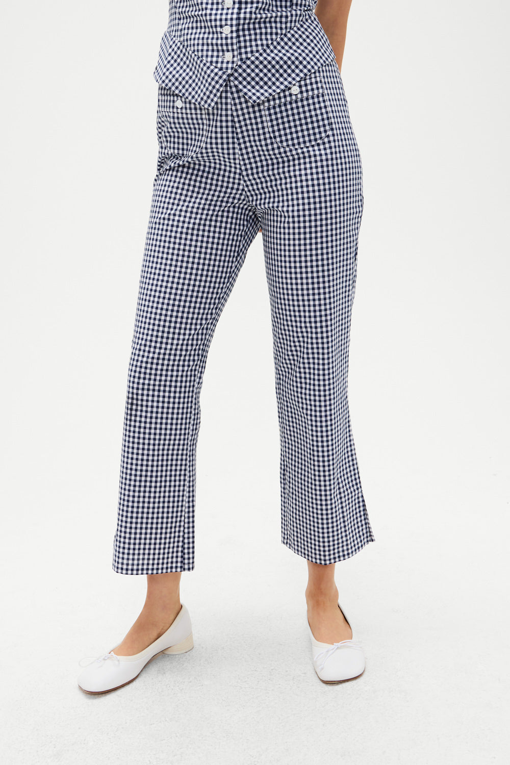 Parlour Gingham Capri Pant  Seaside Gingham