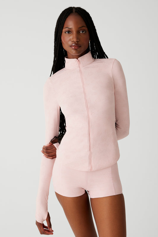 Product--Renee Zip Up Jacket - Pink Petals