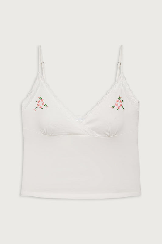 Product-Hover--Sleepy Embroidered Tank - White