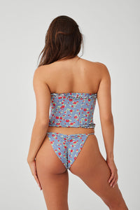 Somer Floral Skimpy Bikini Bottom  Rose Gingham