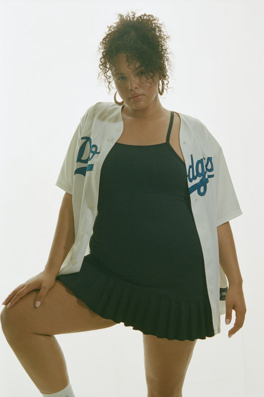 Active Swift Tennis Dress Black by Frankies Bikinis 