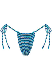 Tia Striped Terry Bikini Bottom Positano Stripe