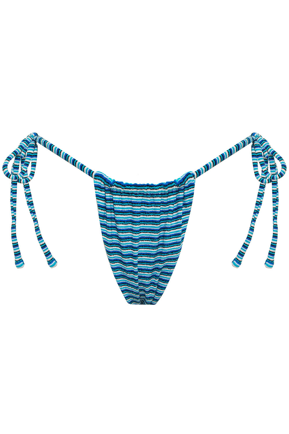 Tia Striped Terry Bikini Bottom - Positano Stripe