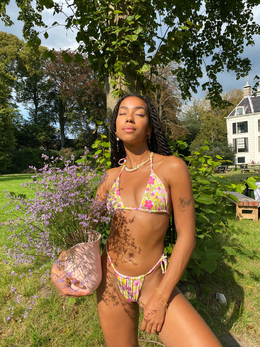 Amaka Hamelijnck Edit Tia Mai Tai Floral String Bikini Set by Frankies Bikinis 