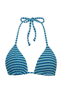 Tia Striped Terry Bikini Bottom - Positano Stripe