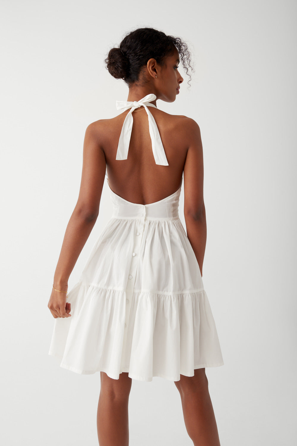 Tulsa Halter Midi Dress - White Tulsa Halter Midi Dress - White