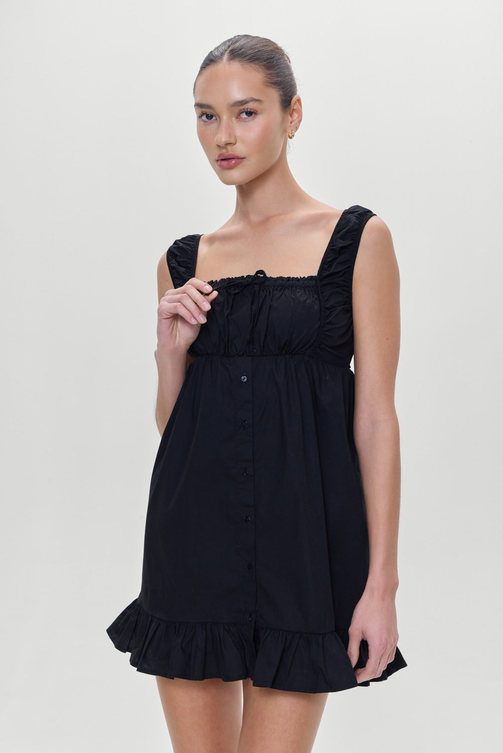 Marilyn Babydoll Dress  Black